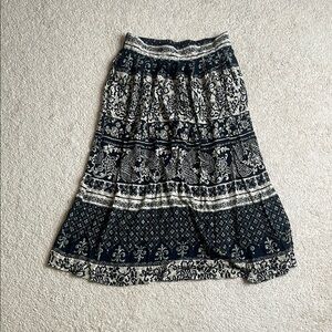 Studio C Black and Cream Skirt